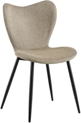Produktbild von CLP Esszimmerstuhl Maika gepolstert mit Samt- oder Stoffbezug belastbar bis 150 kg taupe Material Stoff