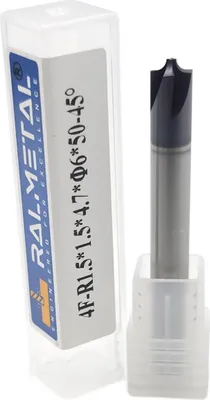Immagine prodotto di Fresa concava a quarto di giro R1,5 x 1,5 x 4,7 x 6D x 50 mm 45 HRC