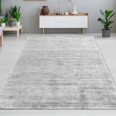 Produktbild von Handgefertigter Qualitativer Wohnzimmerteppich in grau Größe - 160 x 230 cm