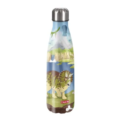 Immagine prodotto di Step by Step bottiglia d' acqua Insulated Stainless Steel Drinking Bottle Dino Tres multicolore