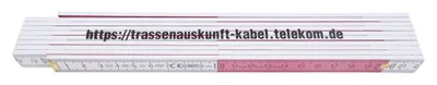 Obrázok produktu pre Döngesovo skladacie pravidlo 2 m, drevo, biela/červená farba s potlačou, 16 mm (skladacie pravidlo)