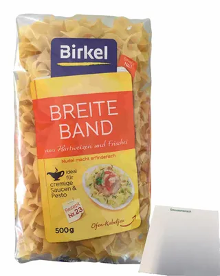 Produktbild von Birkel's No.1 Breite Band aus Hartweizen und Frischei (500g Packung) + usy Block