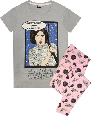 Image de Star Wars - Pyjama pour femme NS6120 (L) (Gris/Rose)