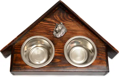 Produktbild von Art-Dog Futterstation mit Näpfen Langhaarcollie