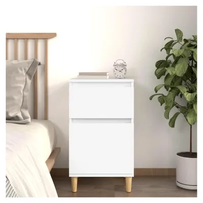 Produktbild von Nachttisch Telefontisch Ablagetisch Weiß 40x35x70 cm für Wohnzimmer, Schlafzimmer, Flur, Büro