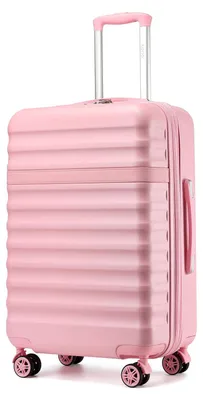 Produktbild von KONO Koffer Mittelgroß Erweiterbar Hartschalenkoffer mit TSA Schloss Rosa – Größe L(65cm)