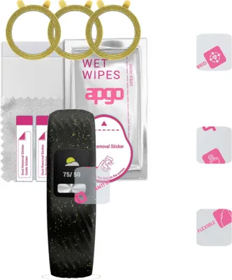 Produktbild von apgo 3 Stück Schutzglas, klar, kompatibel mit Garmin Vivofit 4 Smartwatch, Hybrid 8H, Ersatz für Hartglas, Displayschutzglas, Bildschirmschutz, Displayschutz, kratzfest