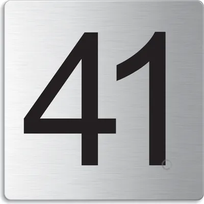 Produktbild von Türnummer I Zimmernummer I EdeIstahI TürschiId "41" I 85x85 mm I Nr.48341