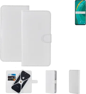Produktbild von K-S-Trade Handy Hülle Schutz Hülle kompatibel mit Huawei nova 7 5G Cover Case Bookstyle Bumper weiß 1x