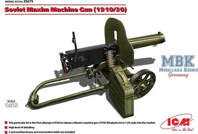 Produktbild von ICM 35675 - 1:35 Soviet Maxim Machine Gun 1910/30 - Neu