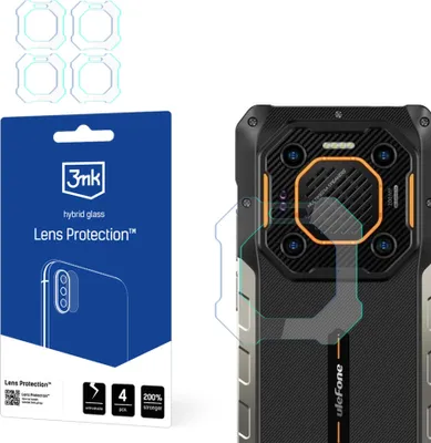 Obrázek produktu pro 3mk Hybrid Glass Lens Protection pro Ulefone Armor 26 Ultra Camera Lens 0,16mm 6H (4 kusy)