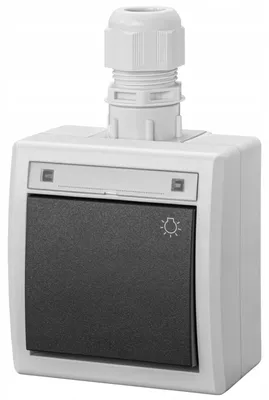 Obrázok produktu pre AQUANT 2K nástenný spínač, štandardne otvorený, ľahký, stupeň ochrany IP65, sivý, model 5004-65
