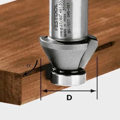Imagen del producto de Festool HW 30°-OFK 500 fresa chaflán 27 mm 30° ( 490091 ) para fresadora de cantos OFK 500