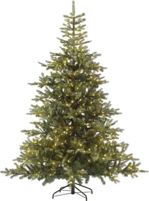 Produktbild von Künstlicher Weihnachtsbaum - Grün - Kunststoff - mit LED-Beleuchtung