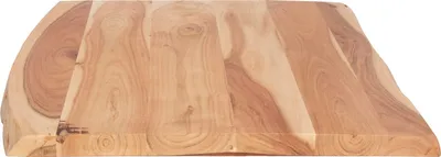 Produktbild von Tischplatte 60x60 cm Curt, Holzplatte Akazienholz massiv + naturfarben + lackiert, Baumkanten-Platte für Heimwerker, Arbeitsplatten, Tische & Fensterbretter