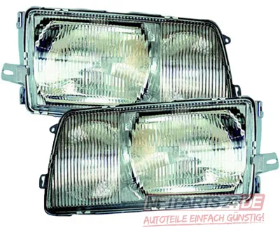 Productafbeelding van Johns, halogeenkoplampen, geschikt voor Mercedes W126, als set H4 H3, links en rechts, modeljaren 1980-1991
