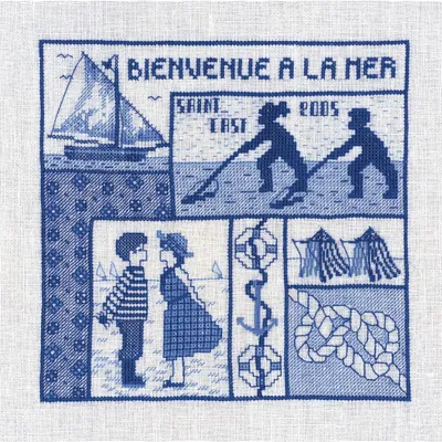 Imagen del producto de Kit de punto de cruz Le Bonheur des Dames "Bienvenido al mar", contado, DIY, 17,5x18cm