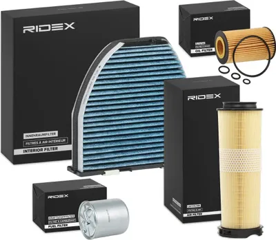 Produktbild von RIDEX Filterset Inspektionspaket Filtersatz passend für MERCEDES-BENZ C-Klasse Limousine (W204) C-Klasse T-modell (S204)