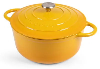 Imagen del producto de Cazuela de hierro fundido con tapa, apta para uso en horno hasta 315°C (600°F)
