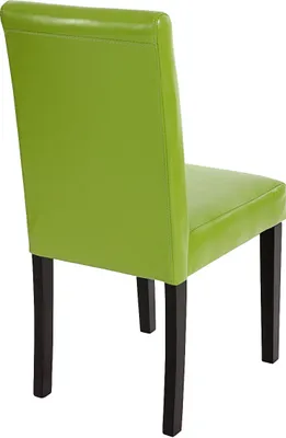 Obrázok produktu pre sada 2 jedálenských stoličiek Kuchynská stolička Littau ~ Imitácia kože, zelená, tmavé nohy