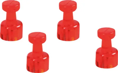 Produktbild von magnetoplan Magnet Memohalter 1666118 rot 4 St./Pack.