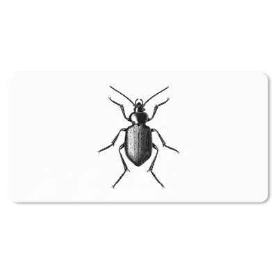 Produktbild von MuchoWow® Mauspad Mousepad Käfer - Tiere - Vintage - Schwarz und weiß 60x30 cm - Mousepads - Maus Mat - Pad - Mausunterlage - Nachhaltig