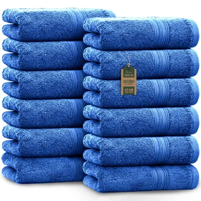 Produktbild von NatureMark Gästetücher – 12er Pack (30x50 cm), 100% Baumwolle, Zertifiz