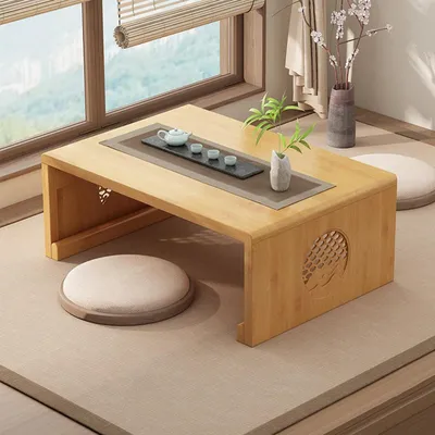 Immagine prodotto di Tavolino pieghevole in bambù, dimensioni 80x50x30 cm, aspetto legno