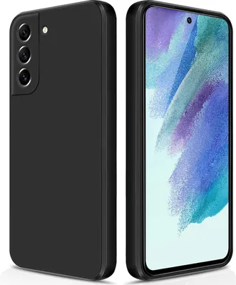 Produktbild von Silikon Hülle für Samsung Galaxy S21 FE 5G Flüssigsilikon Dünn Gel Gummi Matt Kratzfeste Schutzhülle Schwarz