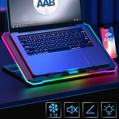 Notebook-PC-Ständer RGB Kühlpad für einen 9–17-Zoll-Gaming-Laptop– 13 leise