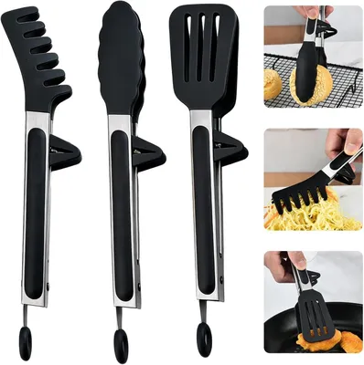 Productafbeelding van Siliconen spatelset voor de keuken, hittebestendig, 27 cm, 3-delig