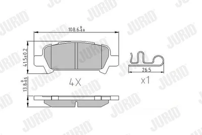 Produktbild von JURID Bremsbeläge Satz für SUBARU FORESTER (SG) 572424J