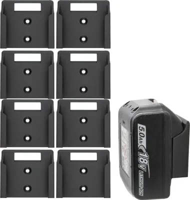 Produktbild von 8x Akku Halter für Makita Halterung Halter Wandhalter Wandhalterung 14,4V / 18V