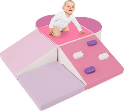 Produktbild von Kletterbausteine aus Schaumstoff für Kinder - 6-teilig, Rosa
