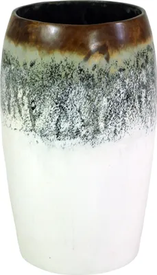 Produktbild von Vase, Übertopf, Pflanzgefäß aus Palmholz, Weiß, Größe: Klein 37*18*18 cm