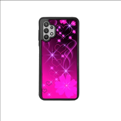 Produktbild von TPU Silikon Hülle für Samsung Galaxy A32 5G Handy Cover Case Schutzhülle Handyhülle Bumper MOTIV 291 Herzen Blume Pink