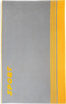 Zdjęcie produktu dla Ręcznik plażowy Sport 100x160cm szaro-żółty