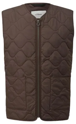 Productafbeelding van s.Oliver heren vest, model 2186420, kleur bruin, maat XXL
