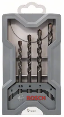 Immagine prodotto di set di 5 punte per calcestruzzo CYL-3, 5-8 mm