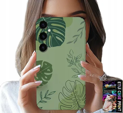 Produktbild von Fall Für Samsung Galaxy A05S - Grüne Blätter Floralen Muster Zurück