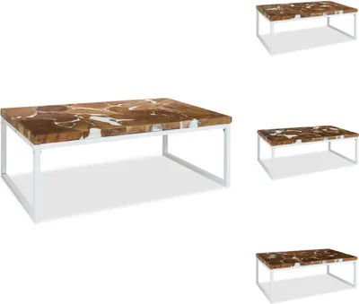 Obrázok produktu pre vidaXL Konferenčný stolík z teakovej živice 110 x 60 x 40 cm - Konferenčné stolíky