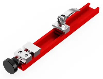 Produktbild von INF 240mm Positionierbasis aus rotem Aluminium für 4 bis 6 inch Cutter