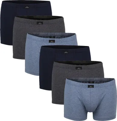 Produktbild von Götzburg Herren Pants 6er Pack - Single Jersey, Unterwäsche Set, Baumwolle Stretch Blau/Grau L
