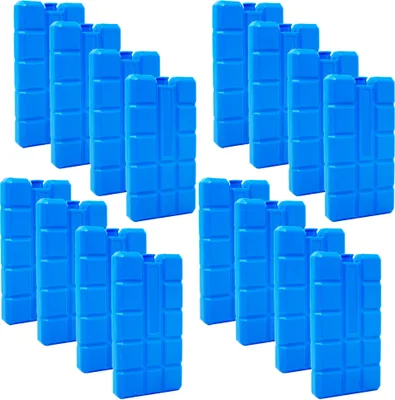 Produktbild von ToCi 16er Set Kühlakkus mit je 200ml | 16 Blaue Kühlelemente für die Kühltasche oder Kühlbox | Kühlakku Kühlpads Kühlpack für die Kühltragetasche | Kühlakkus dünn