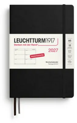 Produktbild von Wochenkalender Medium A5 Schwarz 2027