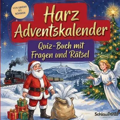 Produktbild von Harz-Adventskalender: Quiz-Buch mit Fragen und Rätsel
