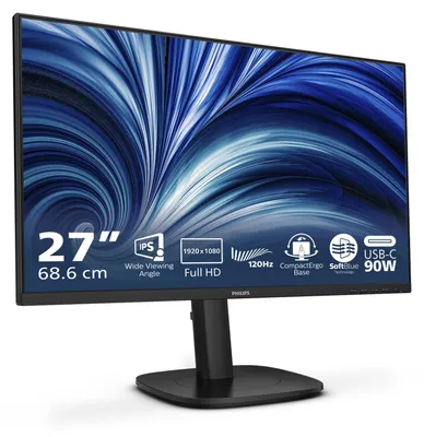 Obrázok produktu pre Philips 3000 series 24B2U3301/00, 60,5 cm (23.8"), 1920 x 1080 px, Full HD, LCD, 4 ms, Čierna