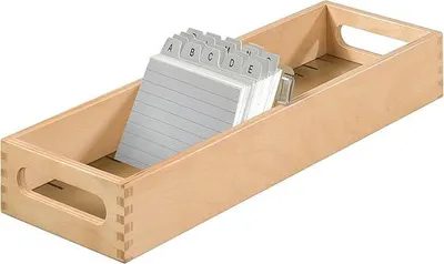 Produktbild von HAN 1007-0 Karteikarte aus Holz im Querformat, Natur, DIN A7 - für 1.500 Karteikarten