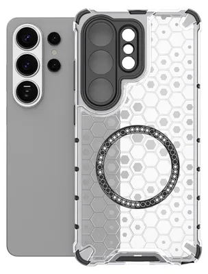 Image de Coque MagSafe pour Samsung Galaxy S26 Ultra 5G, protection hybride alvéolée transparente