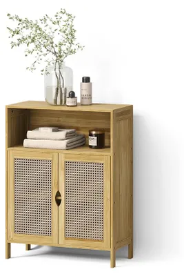 Image de Armoire Midischrank Livinity Mincio Bambou 60x80cm à 2 portes, Model 62498